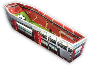 ian hazel funerals, Colourful coffins range, football interior