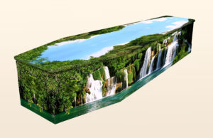 ian hazel funerals, Colourful coffins range waterfall