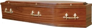 Quality Mahogany Veneered Coffin
