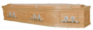 Quality Oak Veneered Coffin