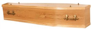 Simple Oak Veneered Coffin